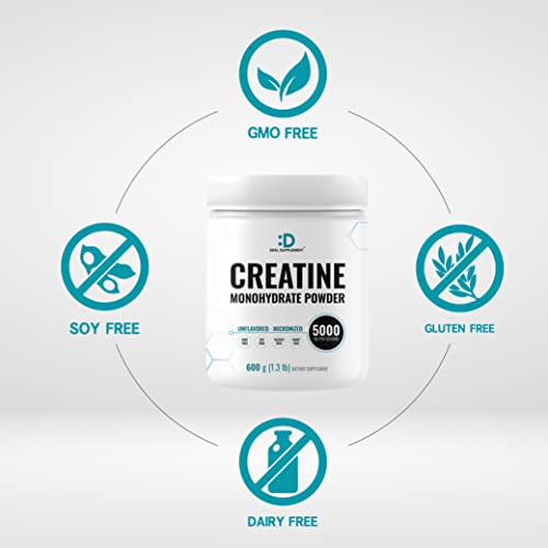 Pure Micronized Creatine Monohydrate Powder, 600g