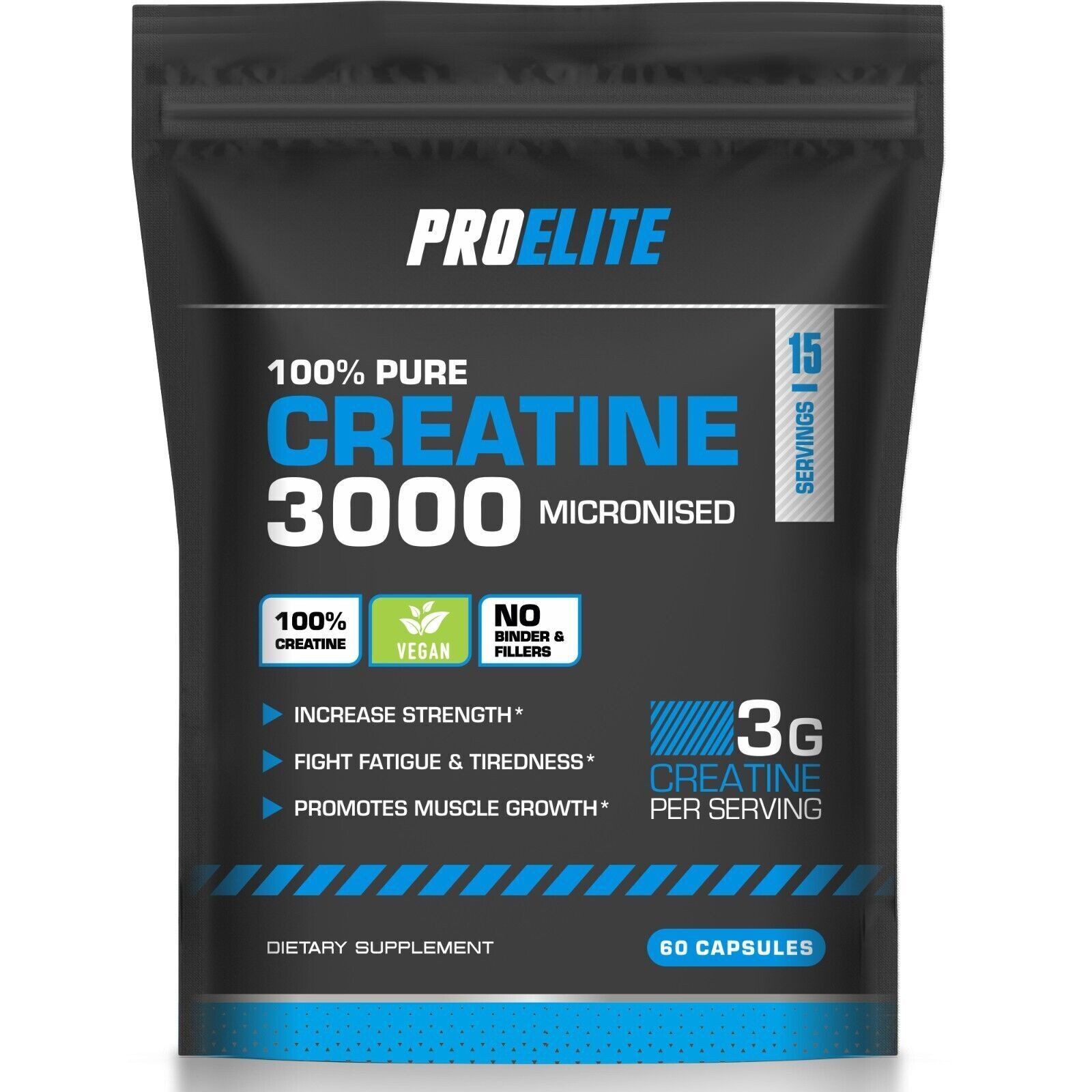 Vegan Creatine Monohydrate Capsules for Muscle Growth