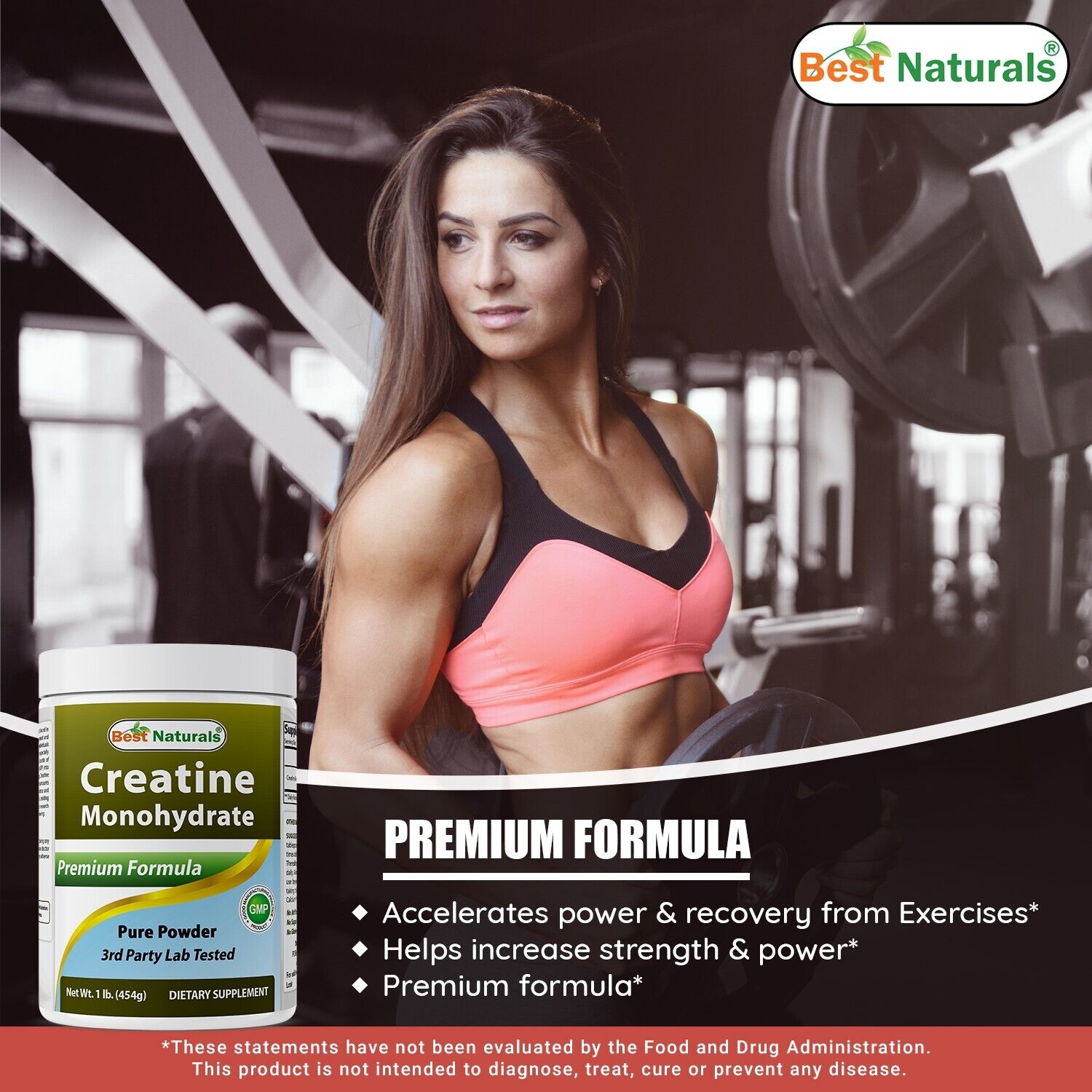 Creatine Monohydrate Powder - 1 lb