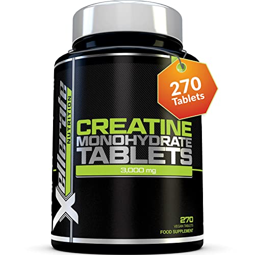 Creatine Monohydrate Tablets 3000mg, Vegan Energy Boost