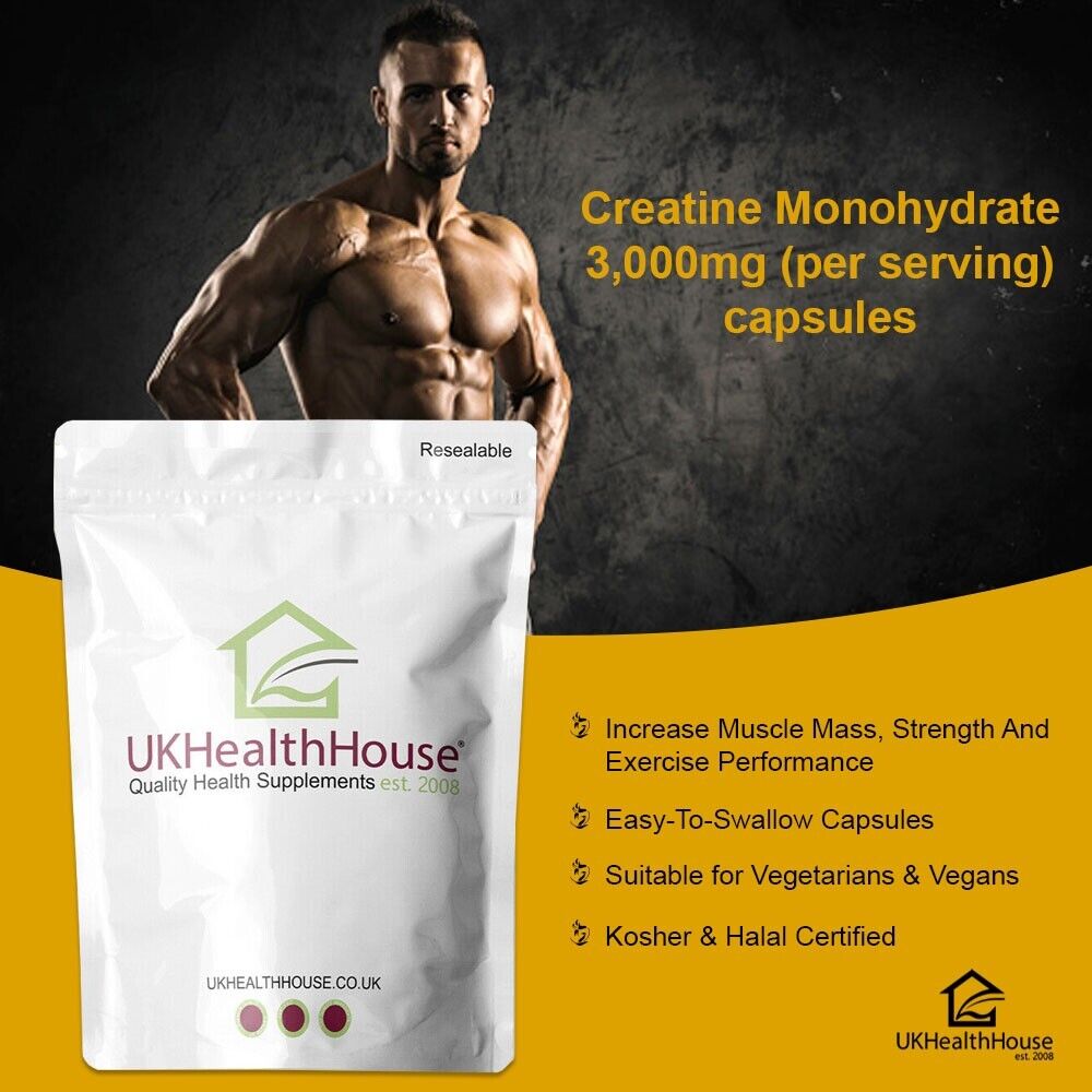 Creatine Monohydrate Capsules for Muscle Growth