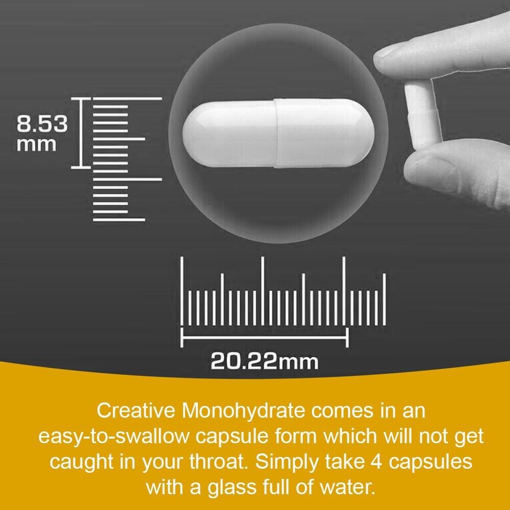 Creatine Monohydrate Capsules for Muscle Growth