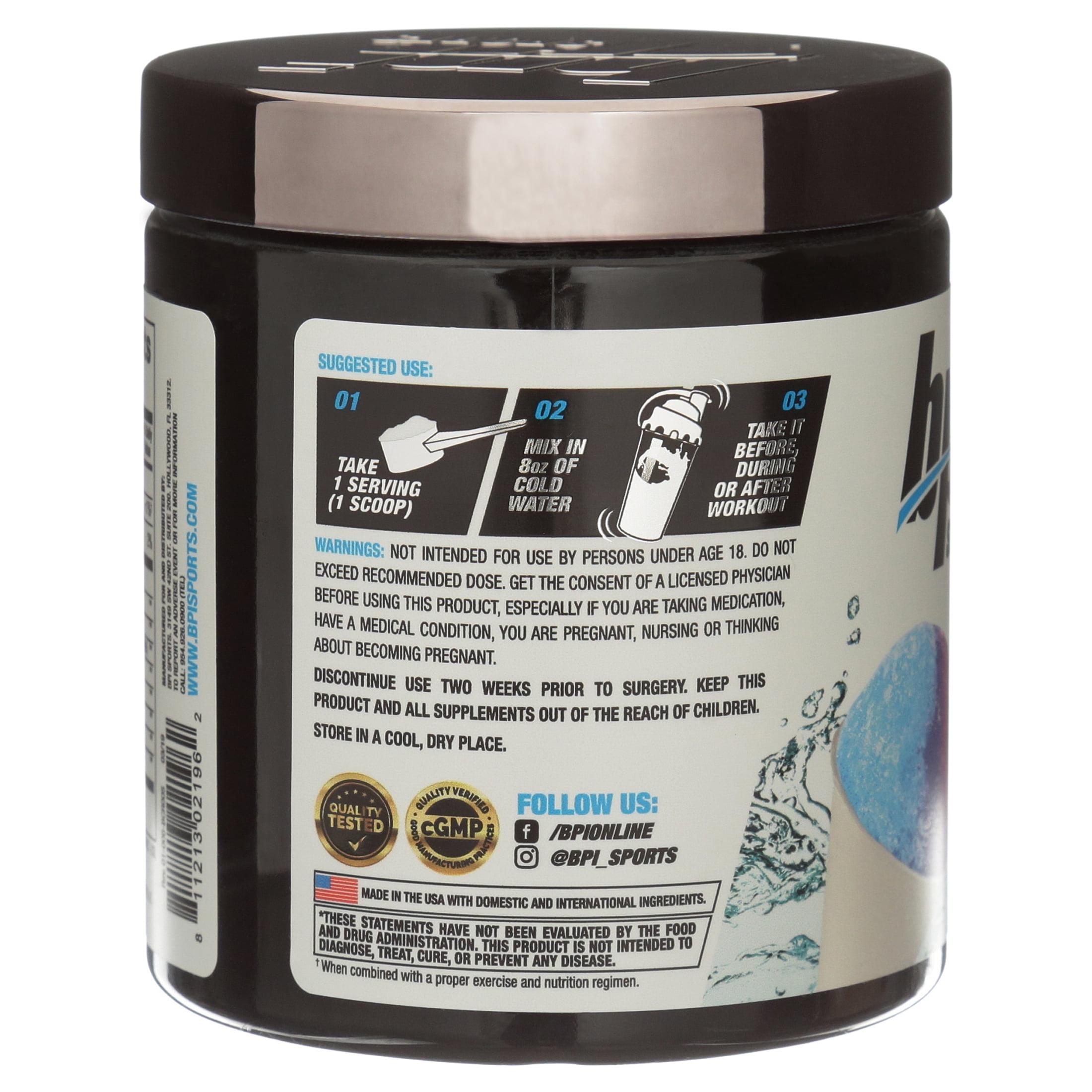 BPI Sports Best Creatine, 50 Servings, Snow Cone