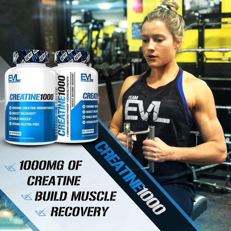 EVLution Nutrition Creatine 1000mg Veggie Capsules