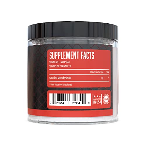 Creatine Monohydrate Powder - 5000mg, 30 Servings