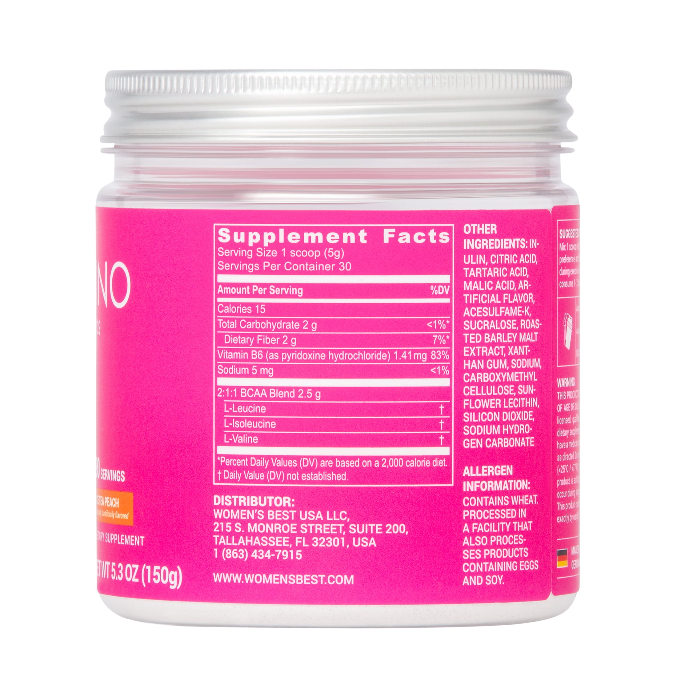 Women's BCAA Amino Acids Powder - Peach Ice Tea
