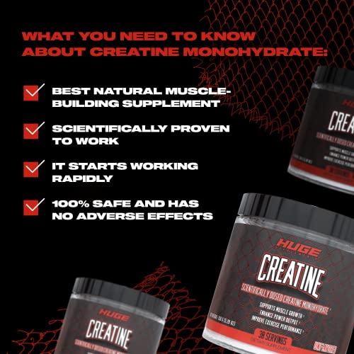Creatine Monohydrate Powder - 5000mg, 30 Servings