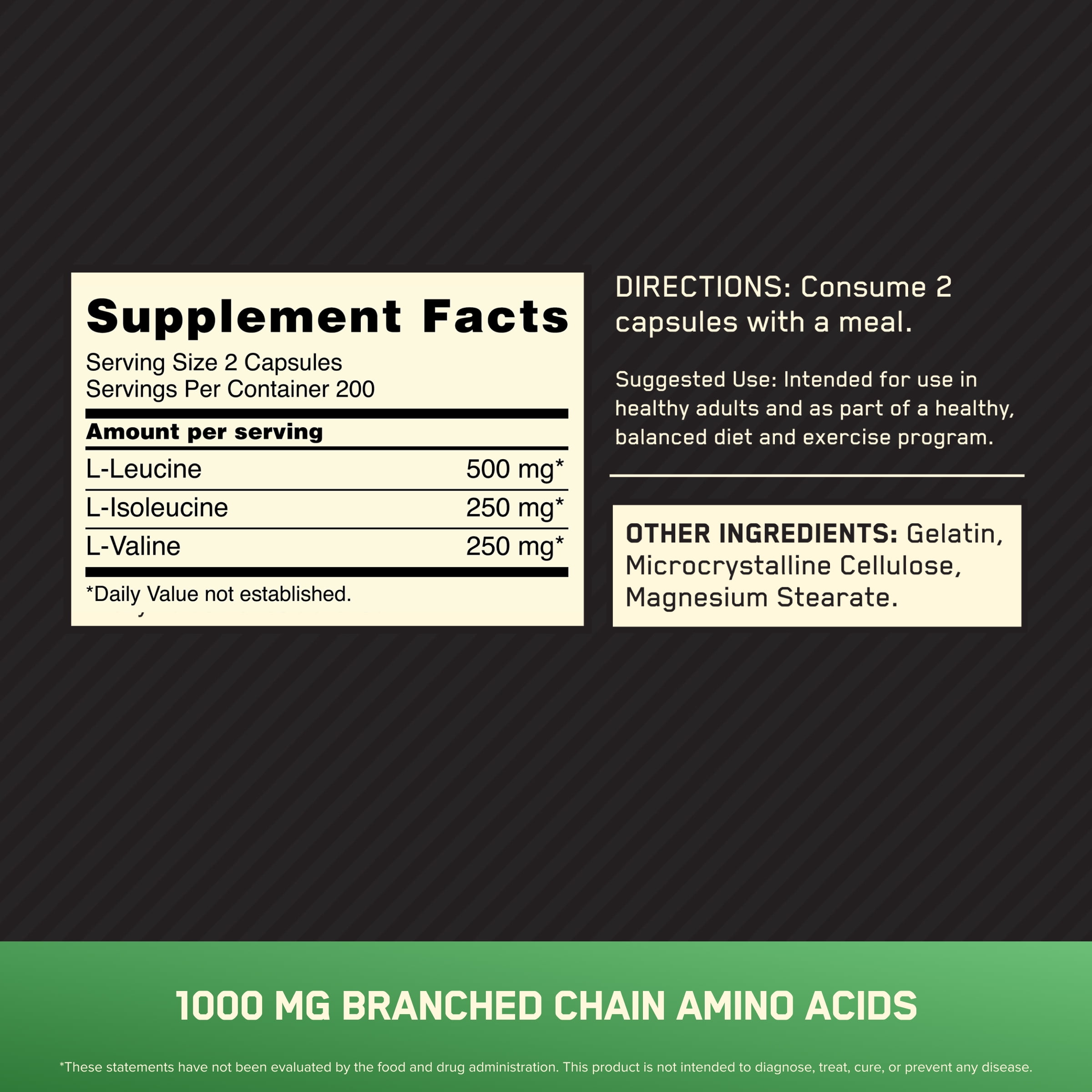 Optimum Nutrition BCAA 1000 Caps - Mega Strength