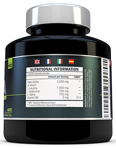 BCAA Tablets 1000 mg - 425 Count, 141 Days Supply