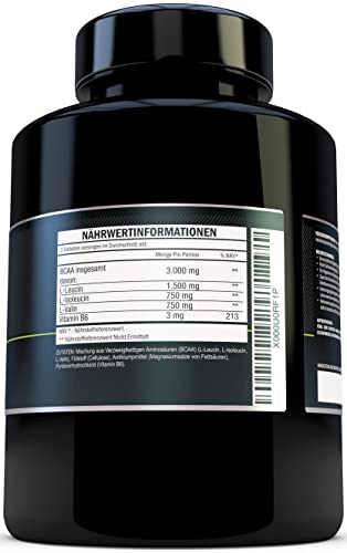 BCAA Tablets 1000 mg - 425 Count, 141 Days Supply