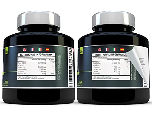 BCAA Tablets 1000 mg - 425 Count, 141 Days Supply