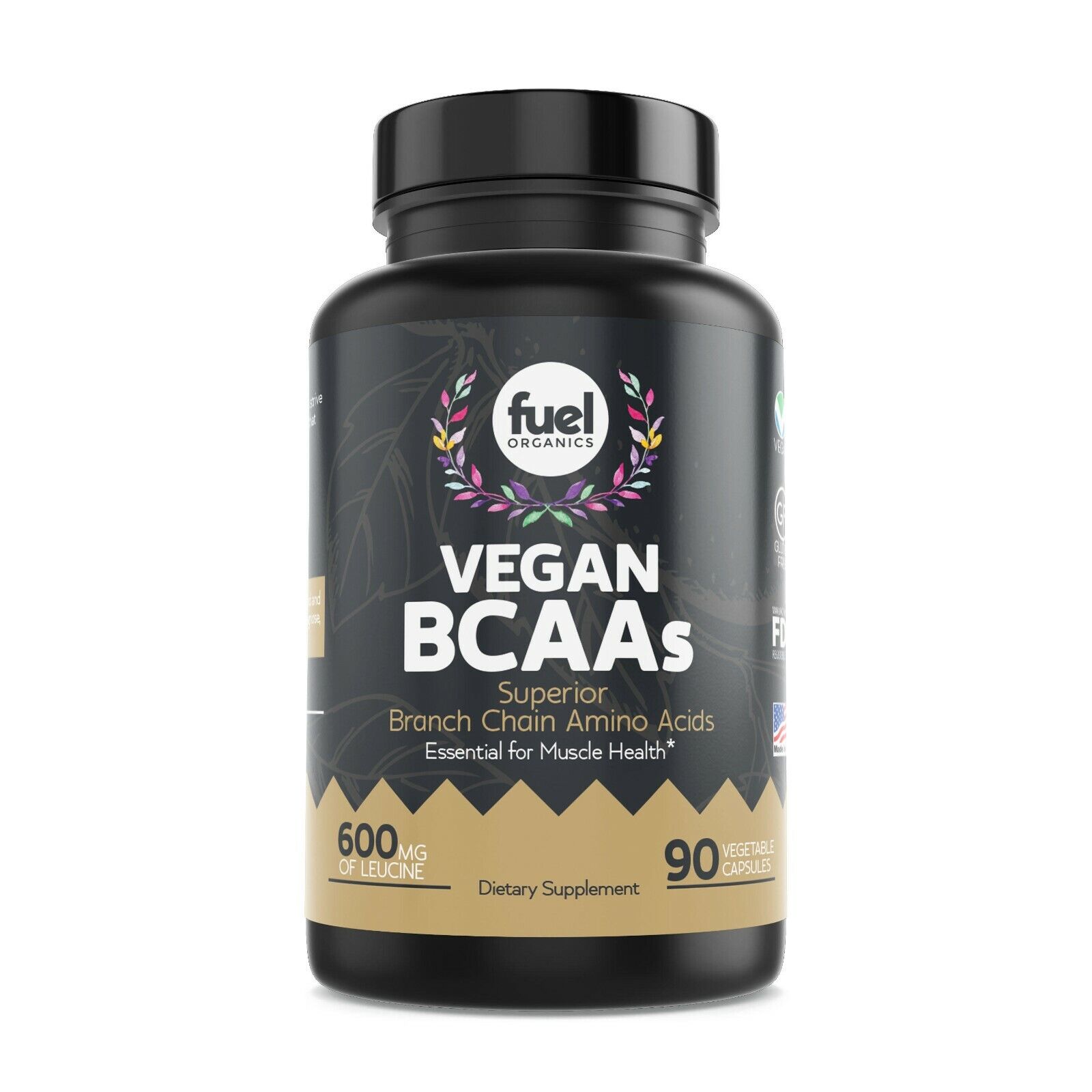 BCAA Capsules - 1200mg Amino Acids, 45 Servings
