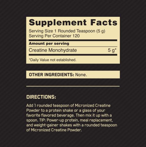 Optimum Nutrition Micronized Creatine Powder 600g