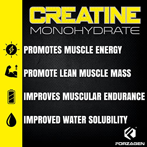 FORZAGEN Micronized Creatine Monohydrate Powder, 72 Servings