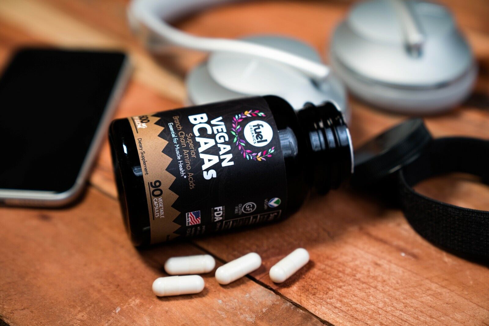 BCAA Capsules - 1200mg Amino Acids, 45 Servings