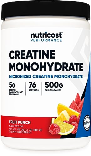 Nutricost Fruit Punch Creatine Monohydrate Powder 500g