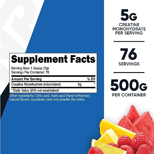Nutricost Fruit Punch Creatine Monohydrate Powder 500g