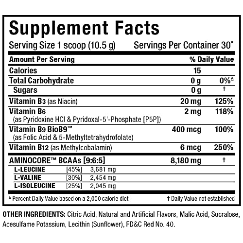 ALLMAX AMINOCORE BCAA Powder - Watermelon Flavor