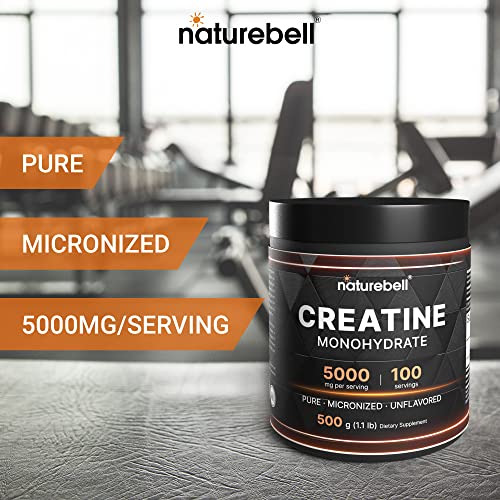 NatureBell Pure Creatine Monohydrate Powder 5000mg