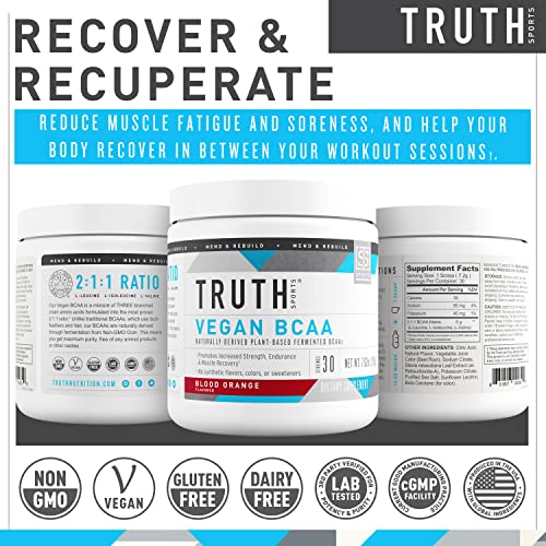 Truth Nutrition Vegan BCAA Powder - Blood Orange Flavor