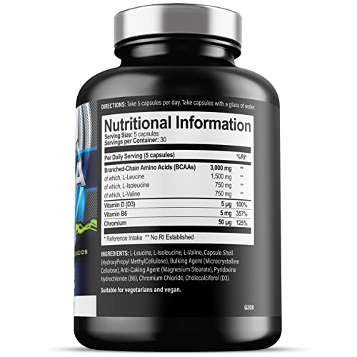 BCAA 3000mg Vegan Capsules - 150 Count