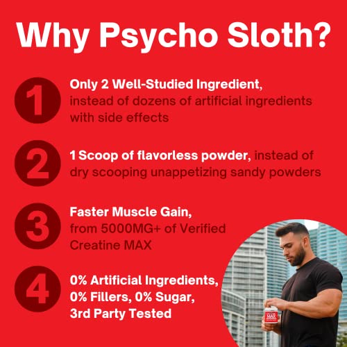 Creatine Monohydrate Powder - 5000mg for Muscle Gain