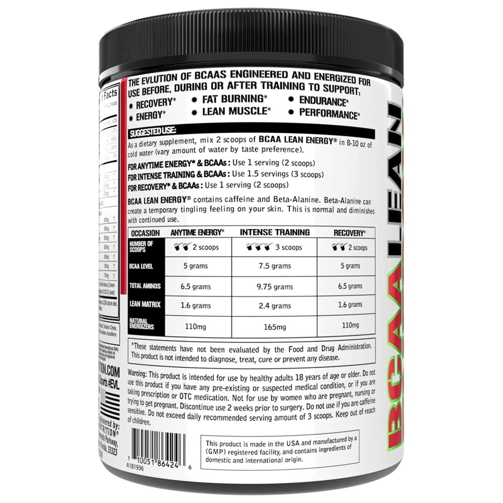 BCAA Lean Energy Powder - Cherry Limeade Flavor