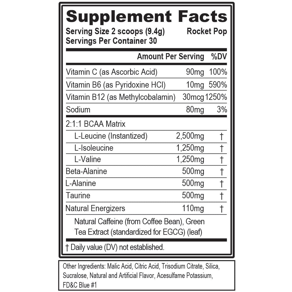 Evlution Nutrition BCAA Energy Powder - Rocket Pop