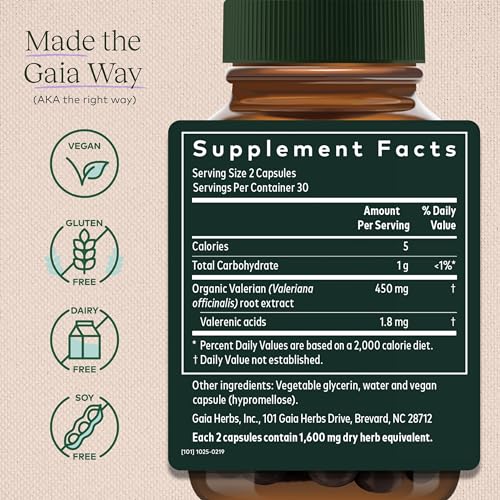 Gaia Herbs Valerian Root - Sleep Support Capsules
