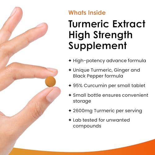 High Strength Turmeric Tablets with Black Pepper & Ginger