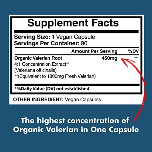 Organic Valerian Root Capsules for Relaxation and Sleep