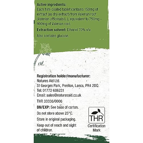 Nature's Aid SleepEezy Valerian Root 60 Tablets