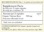 Organic Valerian Root Capsules - 900 mg - 60 Count