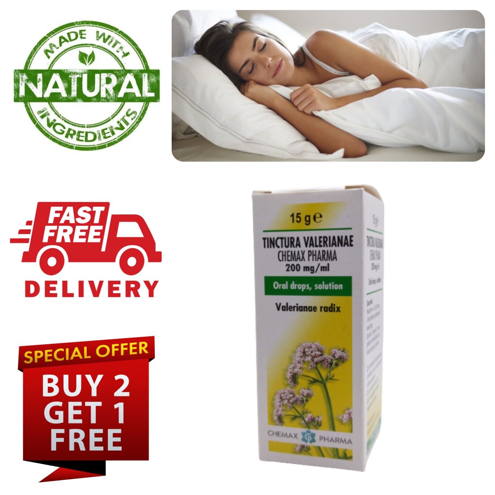 Valerian Tincture Drops for Relaxation and Sleep