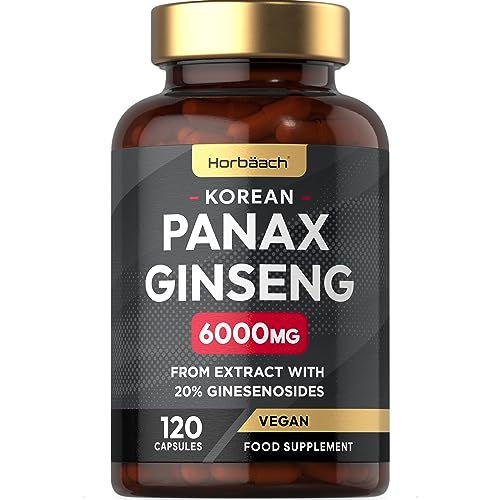 Korean Ginseng 6000mg Tablets | 120 Vegan Capsules