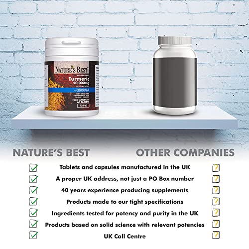 High Strength Turmeric 20,000mg | 60 Vegan Tablets