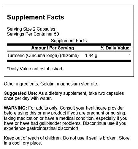 Swanson Turmeric 720mg - 100 Capsules