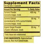 Turmeric Curcumin with Ginger Powder 500mg, 180 Count