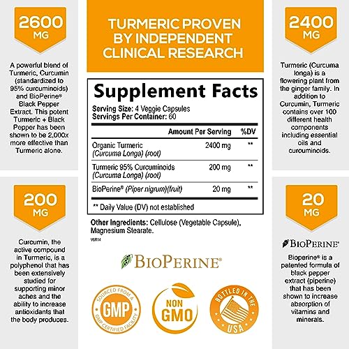 High Potency Turmeric Curcumin with Bioperine 240 Caps