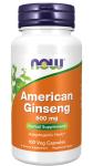 Now Foods American Ginseng 500mg 100 Veggie Capsules