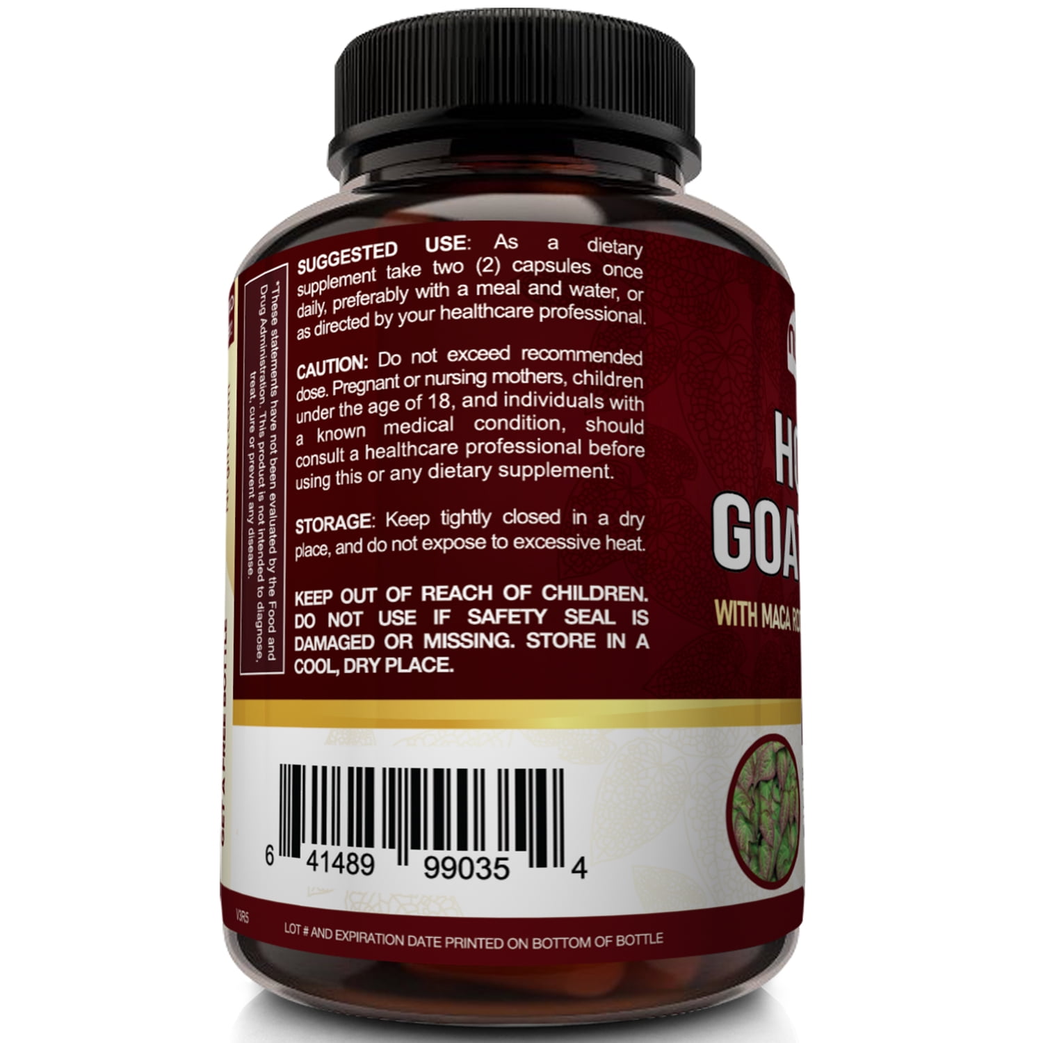 Horny Goat Weed with Maca & Ginseng Capsules