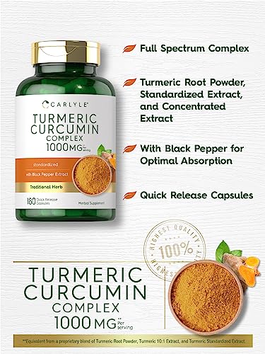Carlyle Turmeric Curcumin with Black Pepper 1000mg
