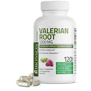 Bronson Valerian Root 1200mg Relaxation Capsules