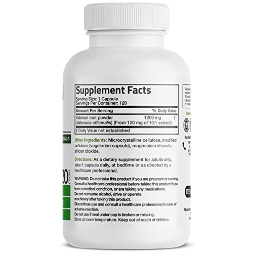 Bronson Valerian Root 1200mg Relaxation Capsules