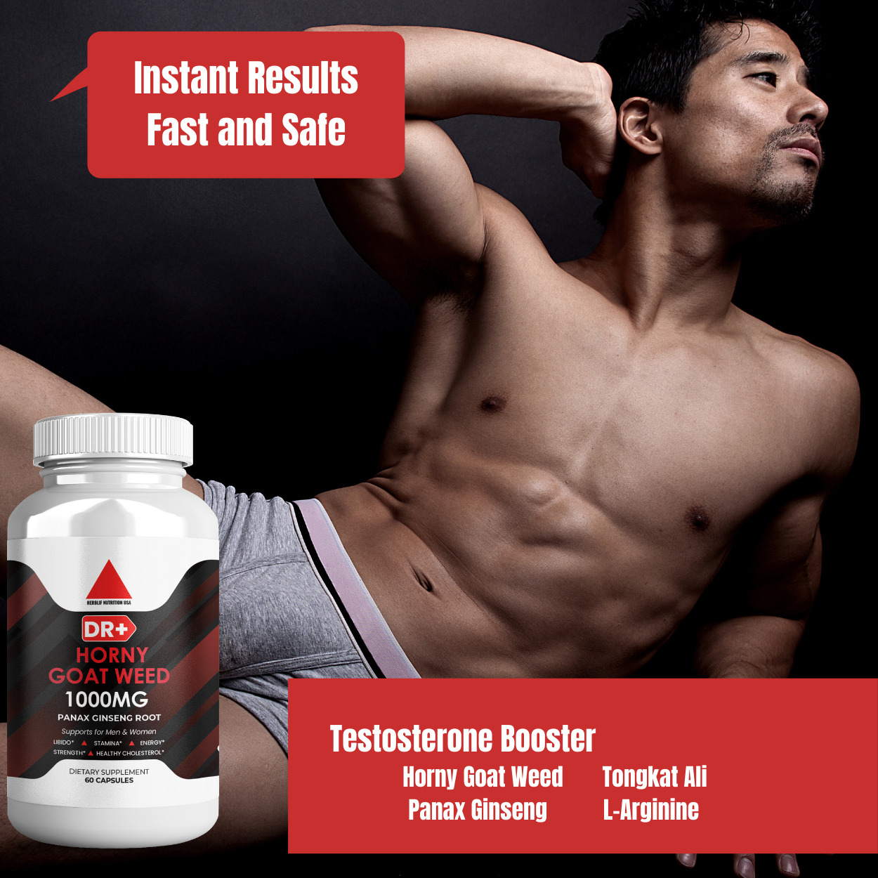 Horny Goat Weed Powder with Maca & Ginseng