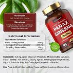 High Strength Panax Ginseng 3000mg Vegan Tablets