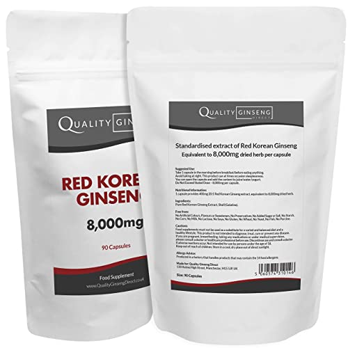 Red Korean Ginseng Capsules - 8,000mg Power