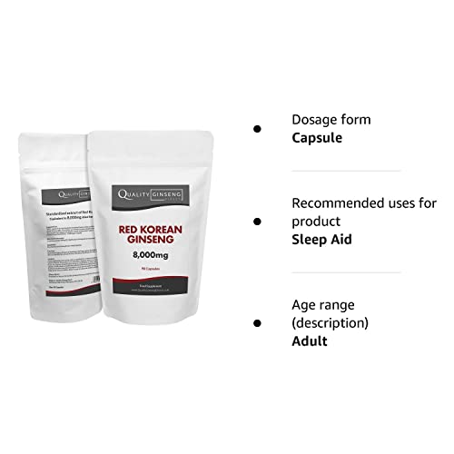 Red Korean Ginseng Capsules - 8,000mg Power