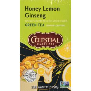 Honey Lemon Ginseng Green Tea Bags - 20 Count