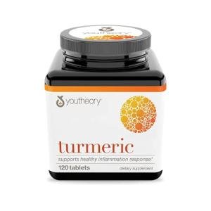 Youtheory Turmeric Curcumin with Black Pepper, 120 Tablets